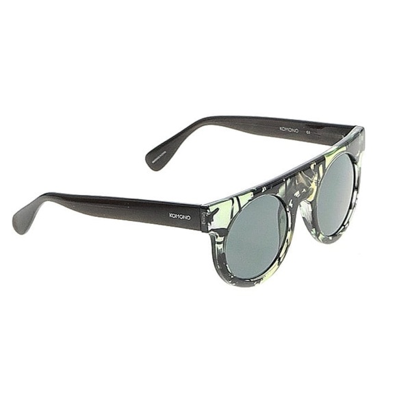 KOMONO Hippolyte Palms Sunglasses NEW green black shield style - Picture 1 of 10